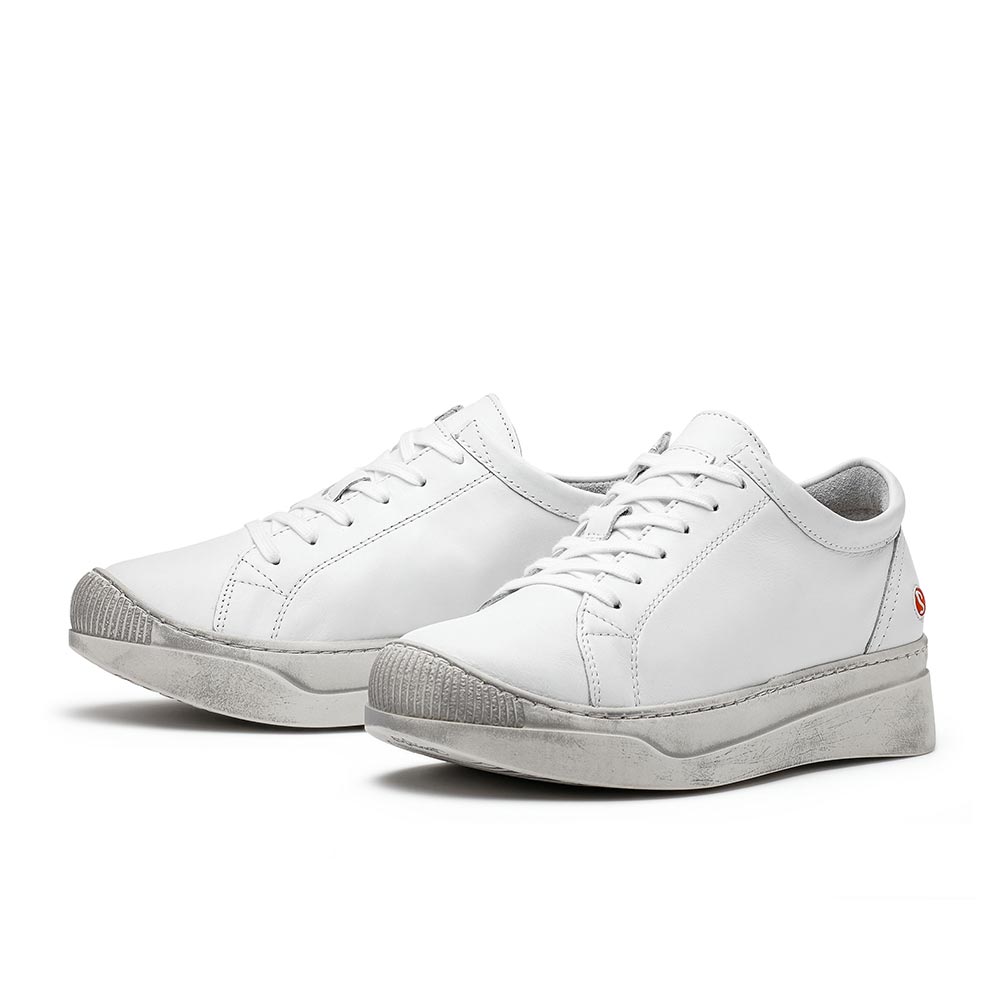 APOR 仿舊厚底綁帶休閒鞋/小白鞋-雪域白