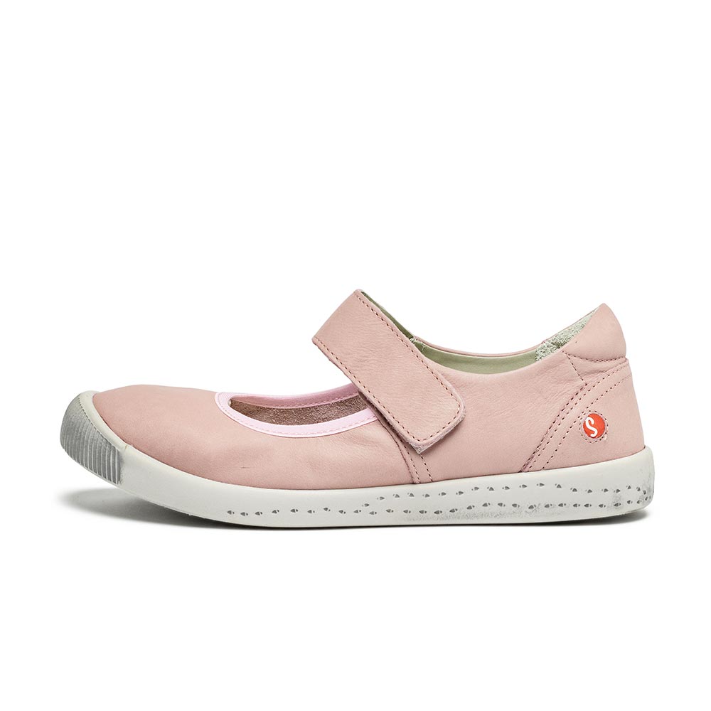 IGLA 輕巧魔鬼氈真皮娃娃鞋/懶人鞋/休閒鞋-莓果粉