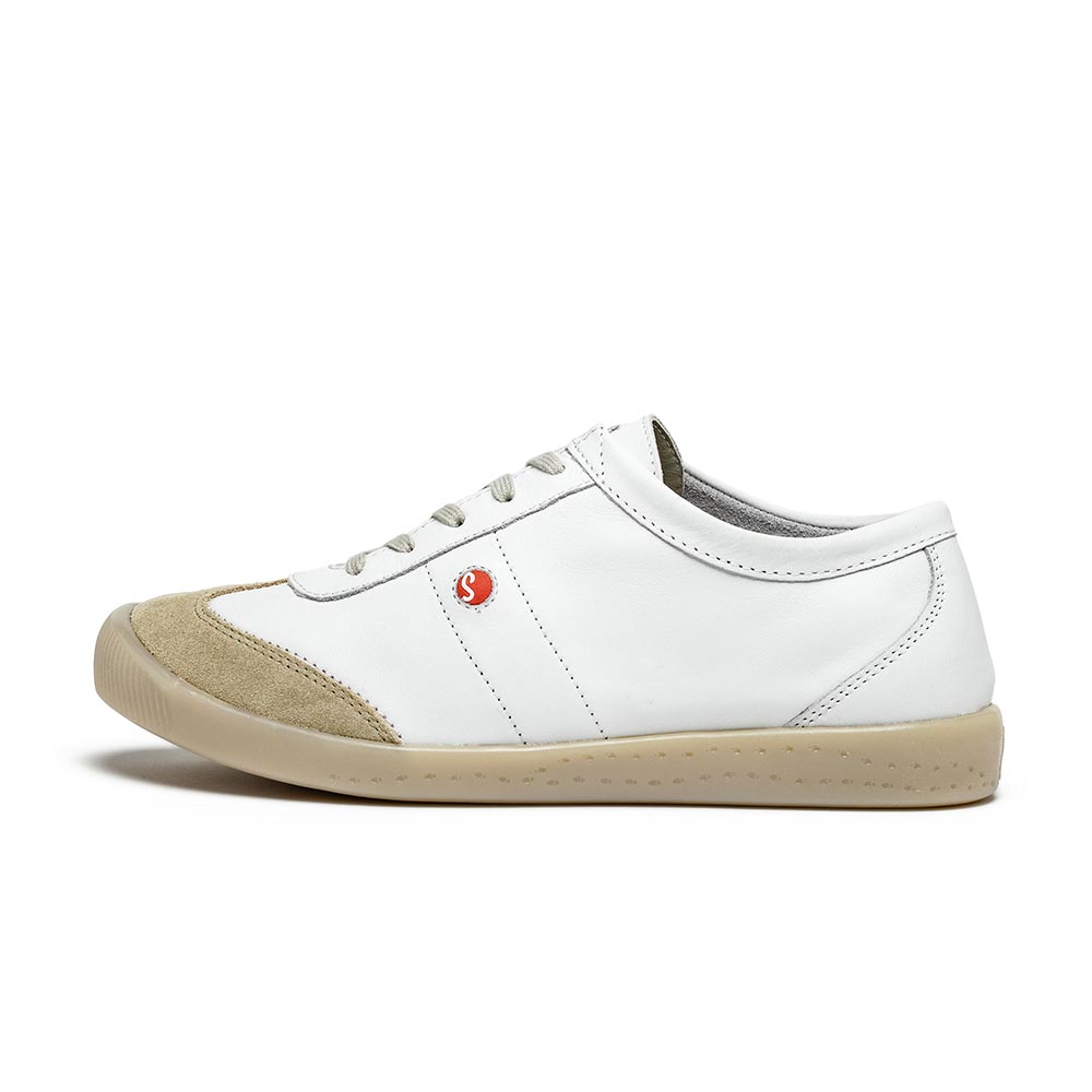 IRIE T-TOE柔軟真皮繫帶休閒鞋-雲霧白