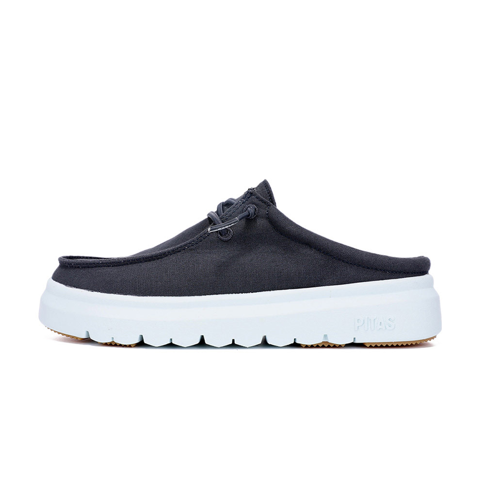 TRACK MONACO 厚底時尚穆勒鞋-野莓深藍